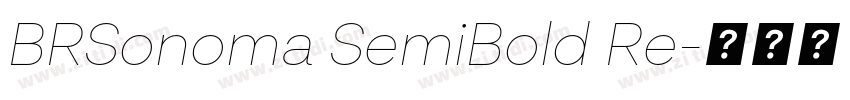 BRSonoma SemiBold Re字体转换